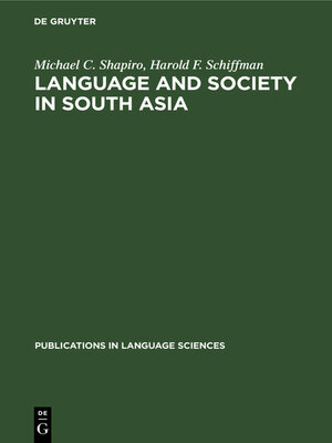 cover image of Language and Society in South Asia